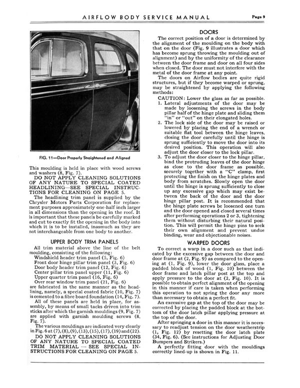 1934 Chrysler Airflow Body Service Manual Page 5